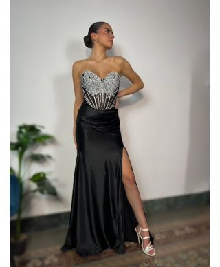 Vestito da cerimonia con corpetto gioiello - Nizza