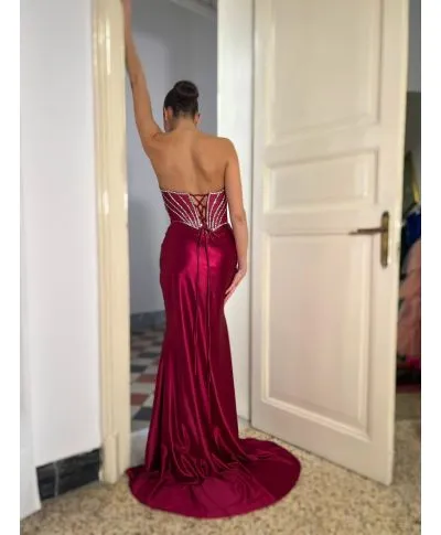 Abito da cerimonia bordeaux - Nizza - Abiti da Diciottesimo - Gogolfun.it