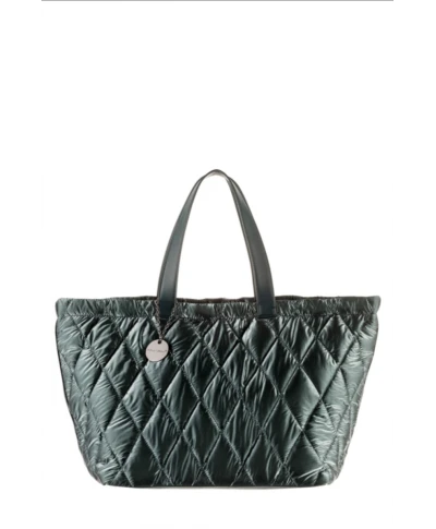 Borsa donna, piumino verde