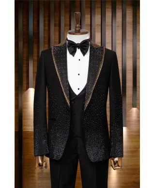 Smoking Uomo Particolare con Strass oro – New york - Diciottesimo e Serate di Gala