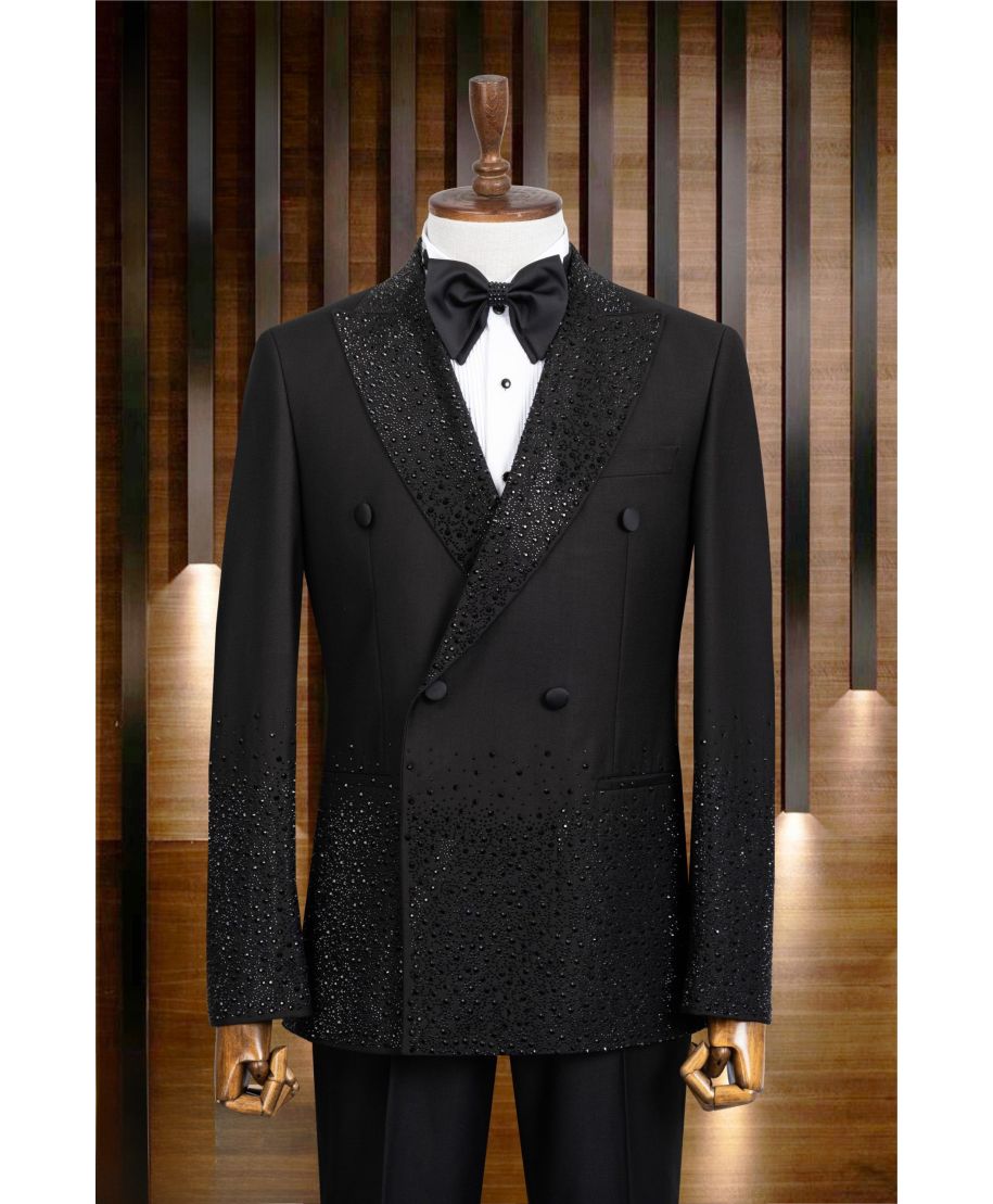 Smoking Uomo Nero doppiopetto – Modello Atlanta - gogolfun.it