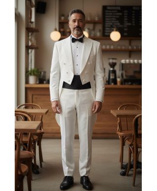 Tight Uomo Bianco con Coda - Boston - Cerimonia uomo - Gogolfun.it