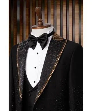 Smoking Uomo Particolare con Strass oro – New york - Diciottesimo e Serate di Gala