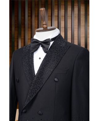 Smoking Uomo Nero doppiopetto – Modello Atlanta