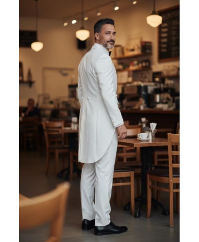 Tight Uomo Bianco con Coda - Boston - Cerimonia uomo - Gogolfun.it