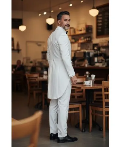 Tight Uomo Bianco con Coda - Boston - Cerimonia uomo - Gogolfun.it