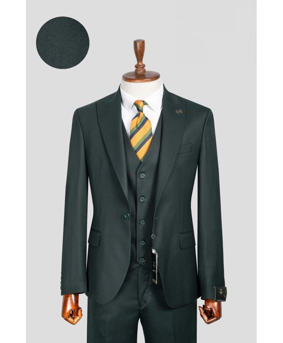 Abito uomo verde gilet monopetto - Denver - Cerimonia uomo Gogolfun.it