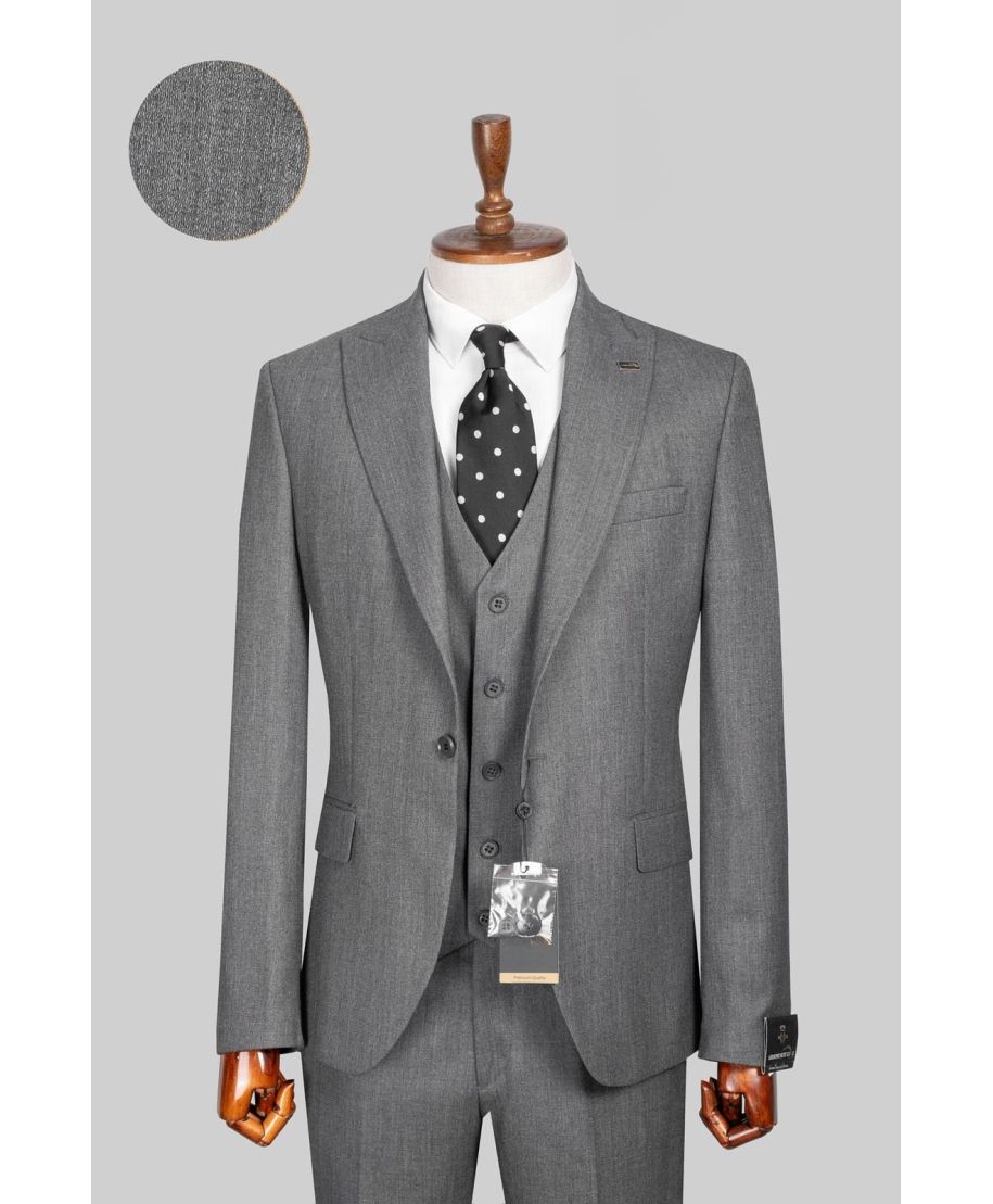 Abito grigio con gilet monopetto - Hampton - Abiti uomo online - Gogolfun.it