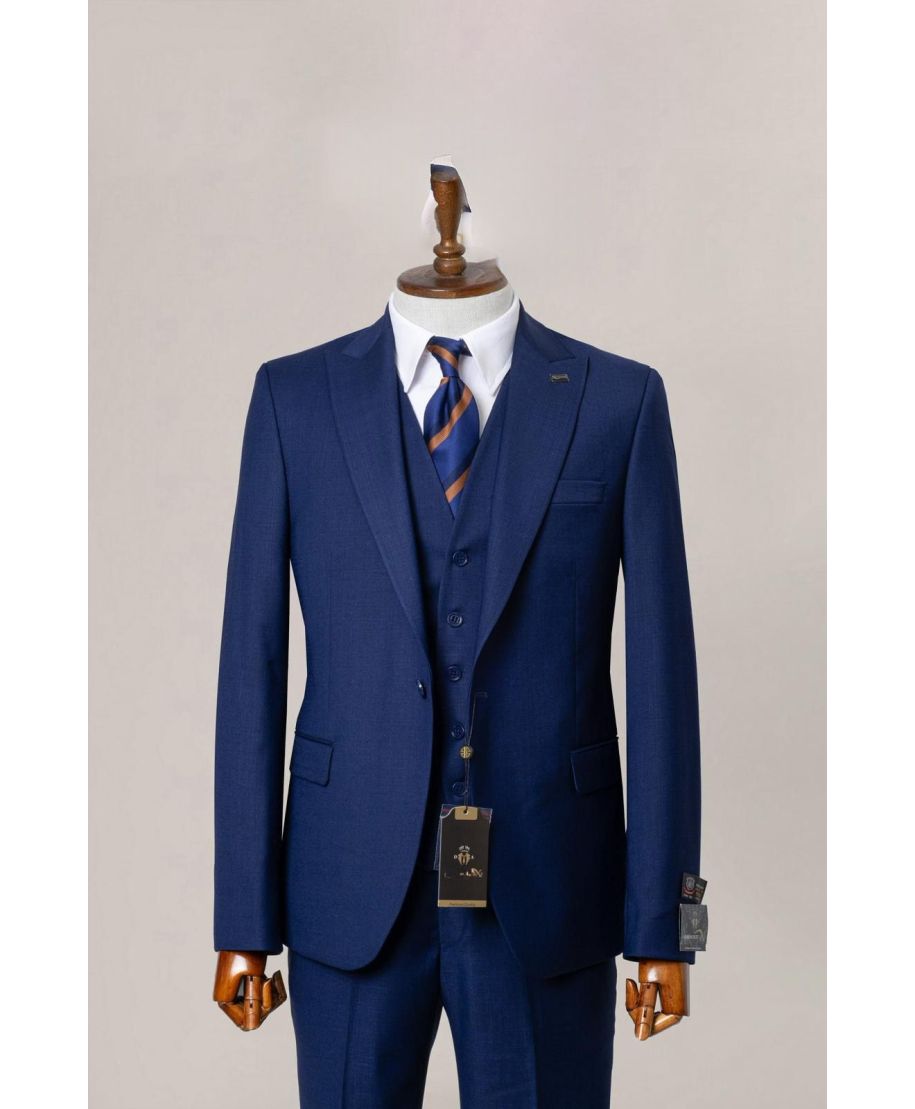 Abito uomo blu particolare - Brescia - Abito con gilet - Cerimonia uomo online Gogolfun.it