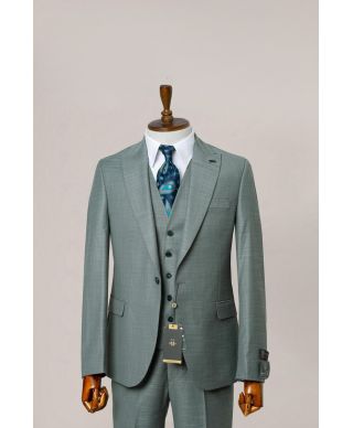 Abito uomo verde salvia, Gilet monopetto - Monza - Gogolfun.it