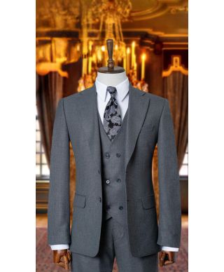 Abito Uomo grigio con Gilet doppiopetto - Fiorenzuola - Cerimonia uomo online - Gogolfun.it