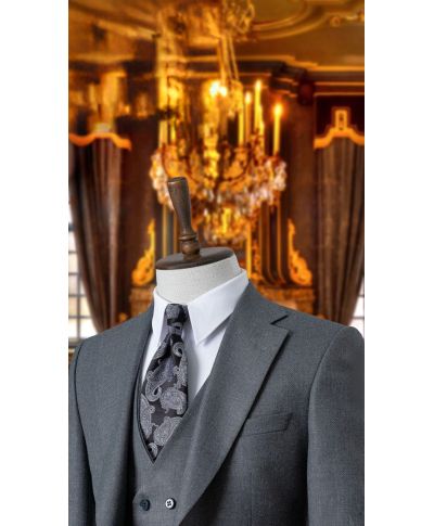 Abito Uomo grigio con Gilet doppiopetto - Fiorenzuola - Cerimonia uomo online - Gogolfun.it