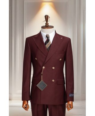 Abito doppiopetto bordeaux bottoni gioiello - Tampa - Gogolfun.it