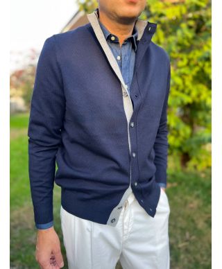 Cardigan Blu con bottoni - Diego - Maglieria uomo online - Gogolfun.it