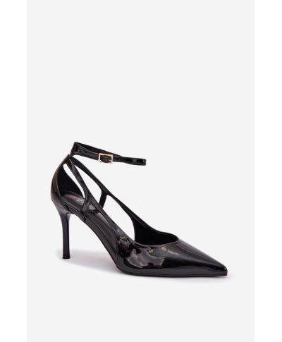 Décolleté nere lucide con cinturino e tacco a spillo 8,5 cm - Modello  Step in style 221912 - gogolfun.it