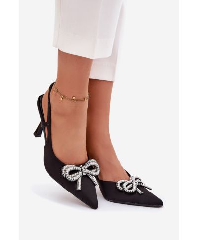 Scarpe con tacco a spillo eleganti con fiocco gioiello e zirconi – Model 221929 Step in style - gogolfun.it