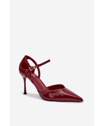 Scarpe con tacco a spillo bordeaux con cinturino regolabile – Modello 221914 Step in style - gogolfun.it