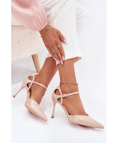 Décolleté eleganti nude in ecopelle - Cinturino alla caviglia - Tacco a spillo - 221916 Step in style - gogolfun.it