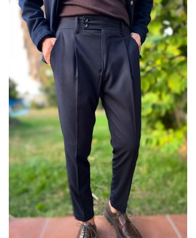 Pantaloni blu con pinces - Paul Miranda - Guy - Pantaloni uomo online - Gogolfun.it
