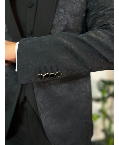 Smoking uomo damascato con gilet - Damasco - Smoking uomo - Gogolfun.it