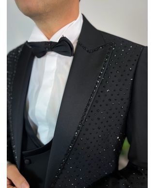 Smoking Uomo Nero con Brillanti - Primero - Diciottesimo e Cerimonie