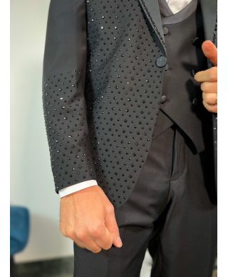 Smoking Uomo Nero con Brillanti - Primero - Diciottesimo e Cerimonie