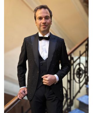 Smoking Uomo Nero con Brillanti - Primero - Diciottesimo e Cerimonie