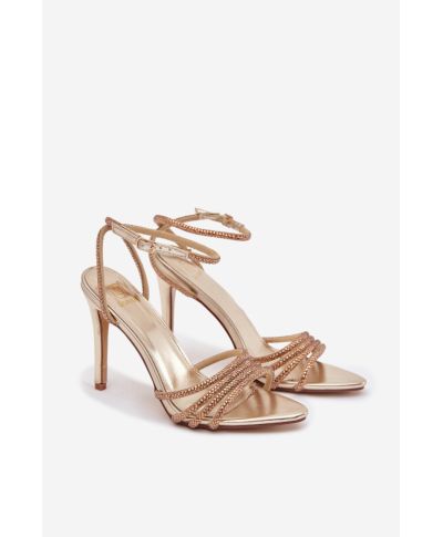 Sandali donna gioiello oro rosa con cinturino alla caviglia – Model 222256 Step in style - gogolfun.it