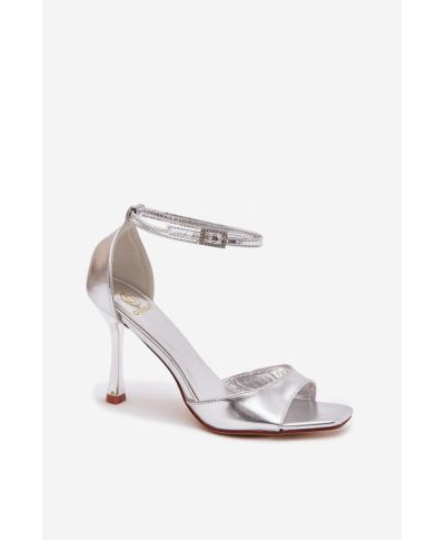 Sandali con tacco - Ecopelle –Argento - Modello 222259 Step in style - gogolfun.it