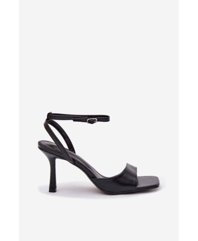 Sandali con tacco – Colore nero - Cinturino alla caviglia - Step in Style 222262 - gogolfun.it