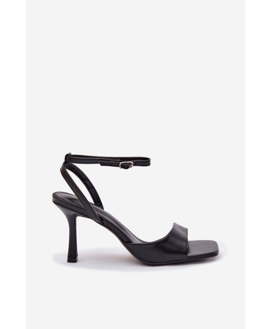 Sandali con tacco – Colore nero - Cinturino alla caviglia - Step in Style 222262 - gogolfun.it