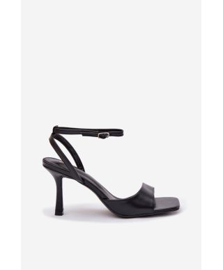 Sandali con tacco – Colore nero - Cinturino alla caviglia - Step in Style 222262 - gogolfun.it