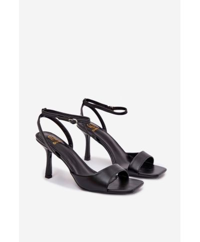 Sandali con tacco – Colore nero - Cinturino alla caviglia - Step in Style 222262 - gogolfun.it