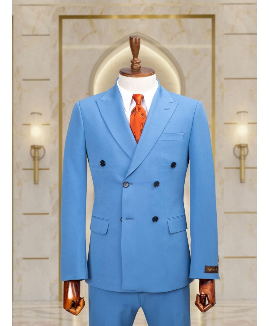 Abito uomo turchese, doppiopetto - Gogolfun.it