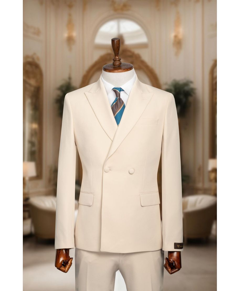 Abito uomo beige, doppiopetto - Gogolfun.it