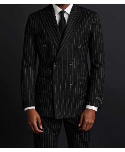 Abito uomo doppiopetto, gessato - Gogolfun.it