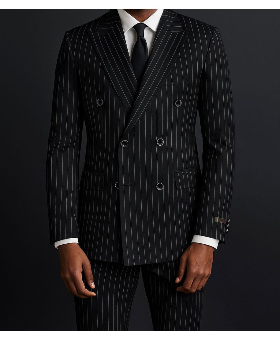 Abito uomo doppiopetto, gessato - Gogolfun.it