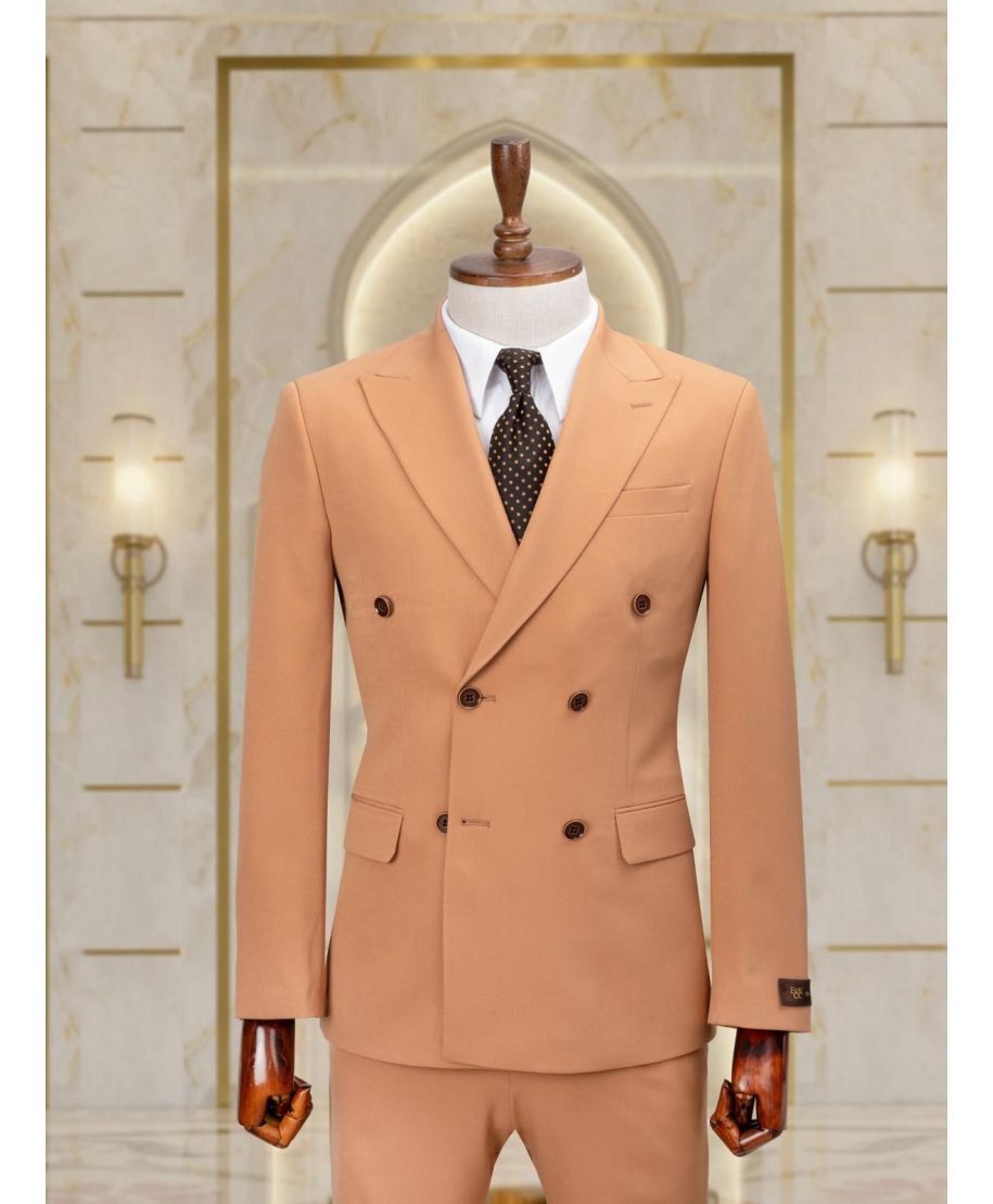 Abito uomo salmone, doppiopetto - Gogolfun.it