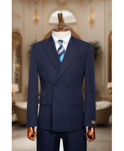 Abito uomo blu elettrico, doppiopetto - Gogolfun.it