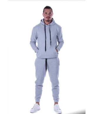 Tuta uomo, grigia - Felpa cappuccio