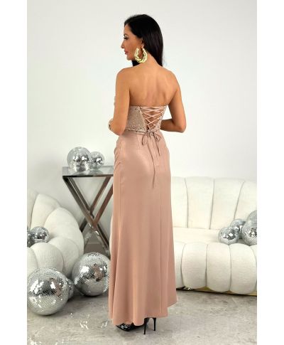 Vestito da cerimonia a sirena, oro - Kira - Gogolfun.it