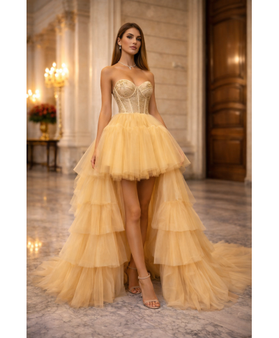 Abito da cerimonia e diciottesimo compleanno coda staccabile - Hura