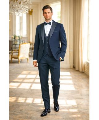 Smoking uomo blu - Modello Pascal - Abiti e smoking uomo da matrimonio e diciottesimo - Gogolfun.it