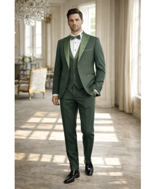 Smoking uomo con gilet, colore verde - Pascal - Matrimoni e diciottesimi Gogolfun.it
