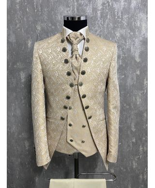 Abito Sposo dorato con gilet, Ruggiero - Abiti e smoking sposo - Gogolfun.it
