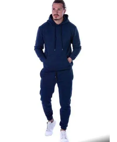 Tuta uomo blu - Felpa cappuccio