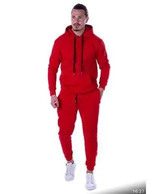 Tuta, uomo - Tuta, rossa con cappuccio