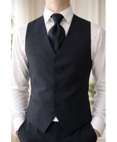 Completo gilet e cravatta da cerimonia - Blu - Accessori da cerimonia - Gogolfun.it