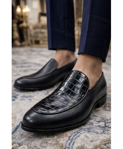 Mocassini neri, artigianali - Cocco - Made in Italy - Mocassini particolari - Gogolfun.it