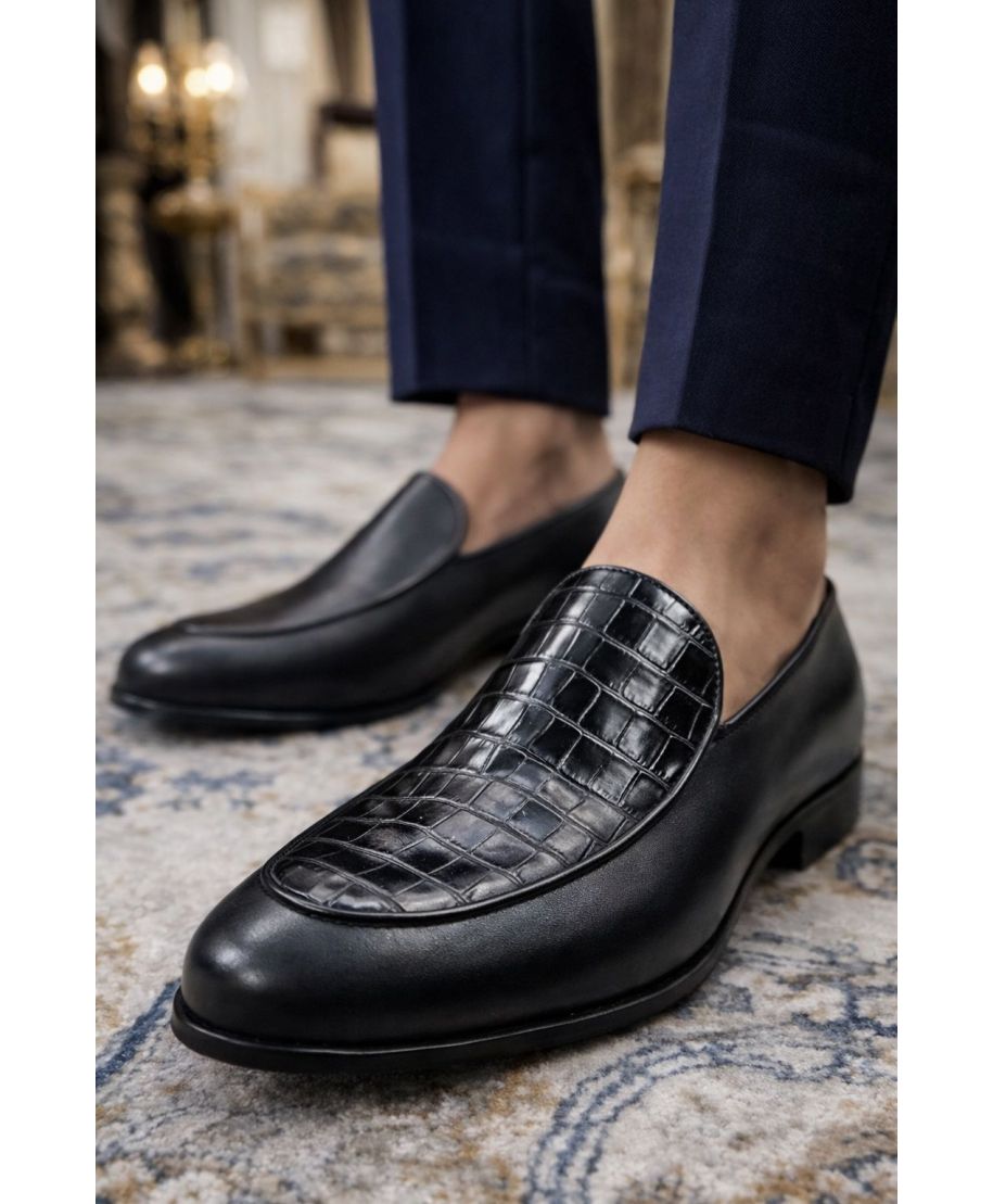 Mocassini neri, artigianali - Cocco - Made in Italy - Mocassini particolari - Gogolfun.it